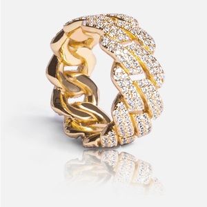 PRONG CUBAN RING